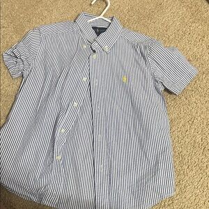 Polo Ralph Lauren Kids Blue and White Striped Shirt